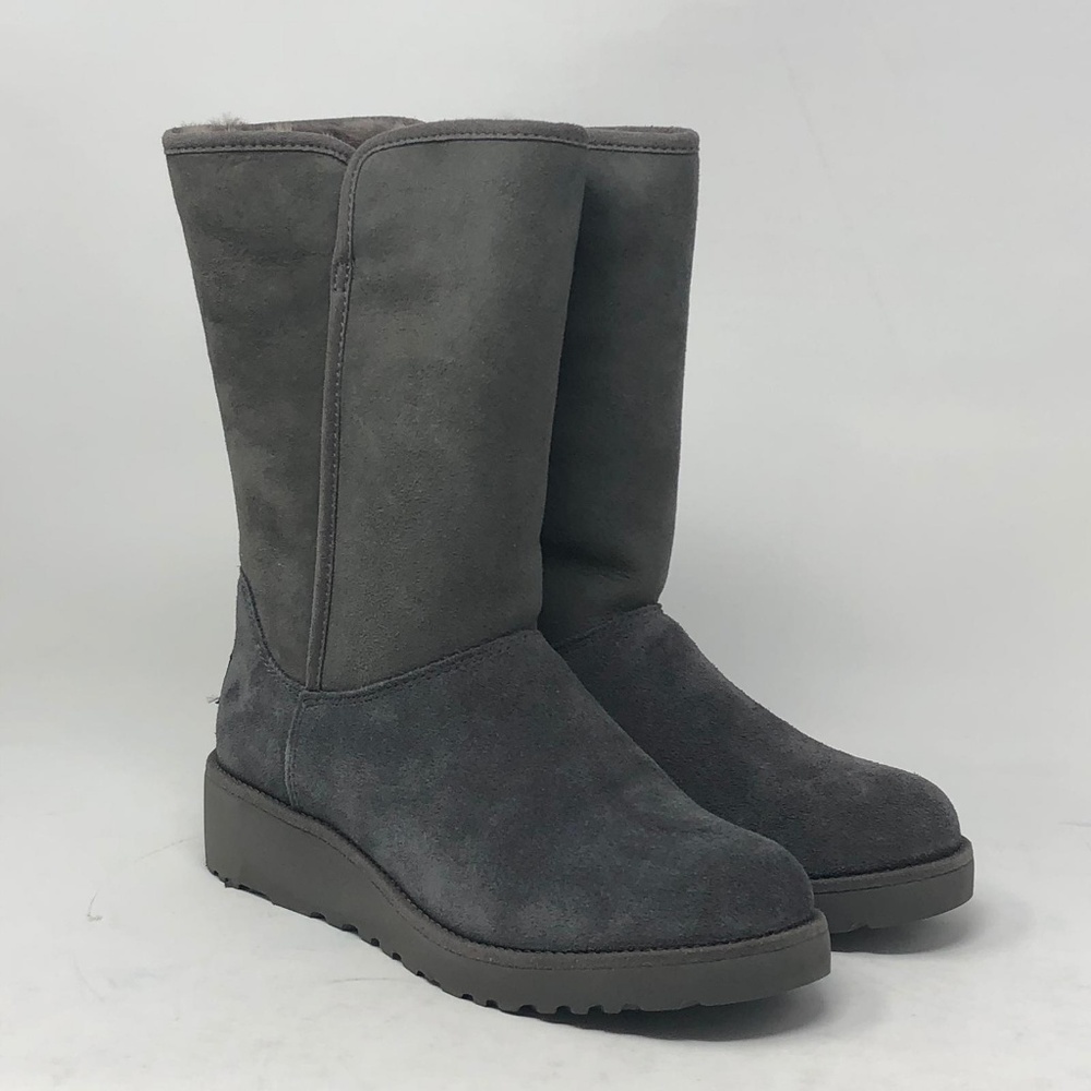 UGG Classic Suede Sheepskin Boots Grey 8 - Picture 4 of 8